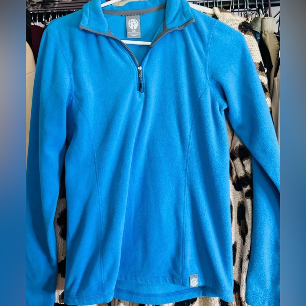 REI blue 3/4 fleece top Xs